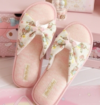 New ~ Sweet and cute gemini little gemini spring open-toe home slippers