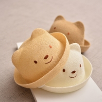 Baby hat Summer sun visor straw hat 3-6-12 months 0 Male baby breathable thin section Female 1 year old 0 Child 2