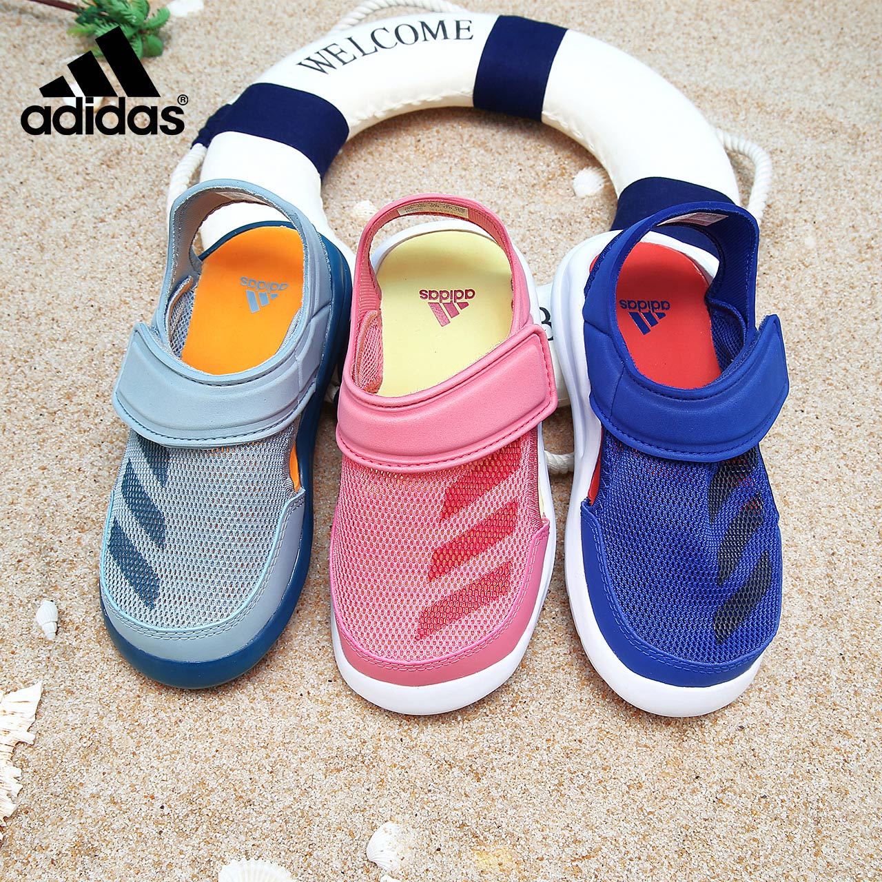 adidas阿迪达斯★adidas 阿迪达斯 B26394 男婴儿童鞋 幸运蓝 49元