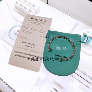 正品代购 Tiffany蒂芙尼TCO纯银手镯女圆形手环粗细情侣款 可刻字