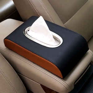 汽车车载纸巾盒创意抽纸盒车用座式防滑时尚简约欧式扶手箱纸抽盒