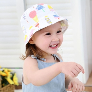婴儿帽子春秋可爱小公主双面遮阳凉帽女童盆帽宝宝渔夫帽1-3-5岁