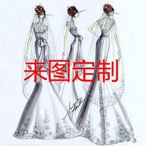 来图图片定制婚纱礼服厂家承接各种婚纱礼服定制2019新款