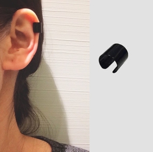 黑色防过敏无耳洞耳骨夹耳夹耳钉耳环欧美钛钢简约日韩版男女中性