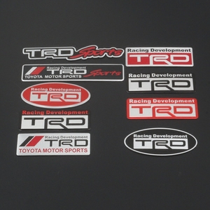 专用于新锐志凯美瑞卡罗拉雷凌 改装 TRD车标贴金属立体车贴