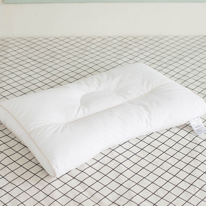 云柔大豆纤维枕 全棉面料U型低枕头矮枕学生柔软护颈枕芯可水洗枕
