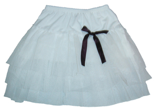 乐天BABY*5-8岁白色三层纱质蛋糕裙蓬蓬裙半身裙超短裙22720