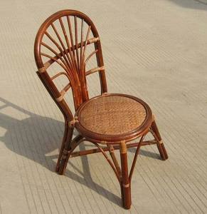 印尼真藤小餐椅 藤家具休闲椅家用藤编椅子时尚简约儿童餐靠椅木