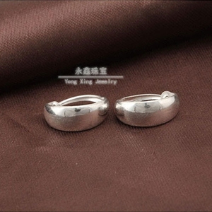 999纯银耳扣耳环男女款 韩国版时尚个性小银耳圈 耳骨光面耳环