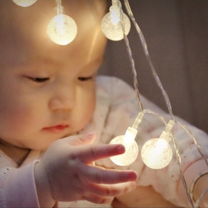 LED水晶气泡透明圆球灯彩灯闪灯串灯插电户外室内节日创意装饰灯