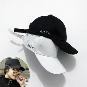热巴同款新款网红同款棒球帽字母grlpwr黑鸭舌