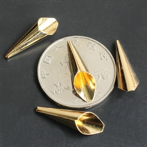 黄铜毛坯材料 长21mm纯铜小喇叭形 DIY首饰金属配件