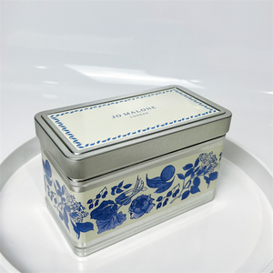 新款4R9Z直供祖玛珑青花瓷图案小铁盒桌面收纳盒子茶叶罐小盒子家