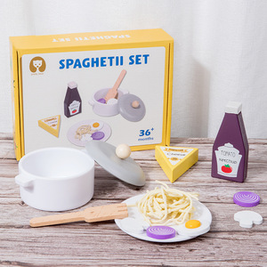 Pasta意大利面过家家西餐萨拉创意幼稚园扮演互动煮面条木制玩具