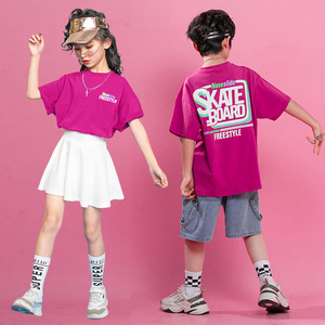 六一儿童节演出服新款中大童套装嘻哈风街舞童装合唱男女童表演服