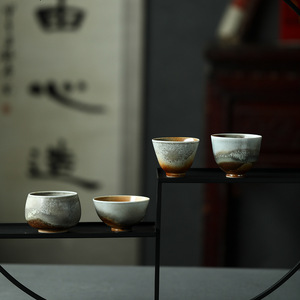 觉茶 景德镇茶杯主人杯薄胎柴色茶碗杯小茶杯品茗杯陶瓷茶具茶盏