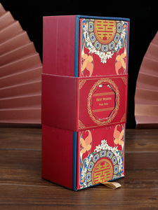 新款结婚喜糖盒子专用硬纸盒风婚礼礼盒中式订婚回礼糖果盒