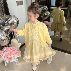 五岁六岁七岁八岁女童春装连衣裙公主裙2024新款洋气女孩百搭裙子