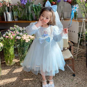 五岁六岁七岁八岁女童公主裙2024年新款小女孩童装春装儿童连衣裙