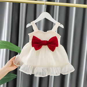 婴儿夏季连衣裙吊带裙1-3岁女宝宝夏装洋气裙子公主裙一周岁衣服9
