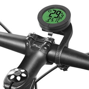 圆型无线自行车码表带温度夜光车速度计山地车防水电脑秒表
