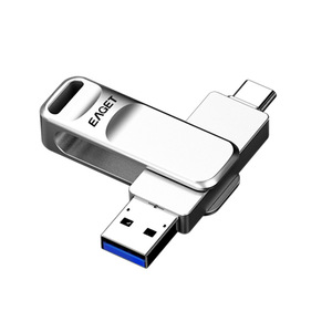 忆捷OTG手机U盘CF20双接口Type-c电脑usb3.2两用旋转金属存储128G